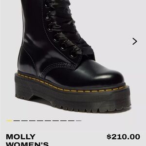 Dr. Martens MOLLY WOMEN'S LEATHER PLATFORM BOOTS